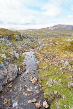 Die Hardangervidda bei Eidfjord in Norwegen