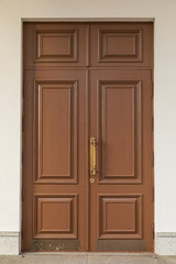 Vintage brown wooden door texture