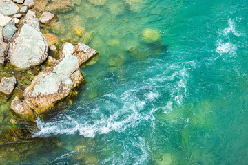 Top view of the river