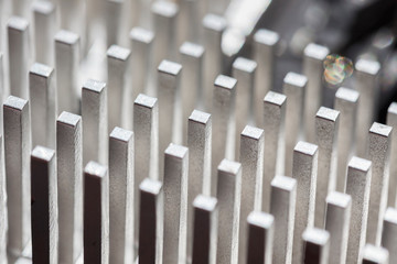 Close up of an electric circuit board. Microelectronics engineering technology