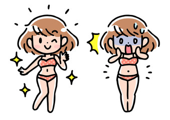 自分磨きをする女性