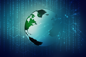 2d illustration Network community concept . Mixed media