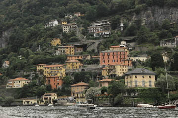 Fototapeta na wymiar Como Lake Italian Homes