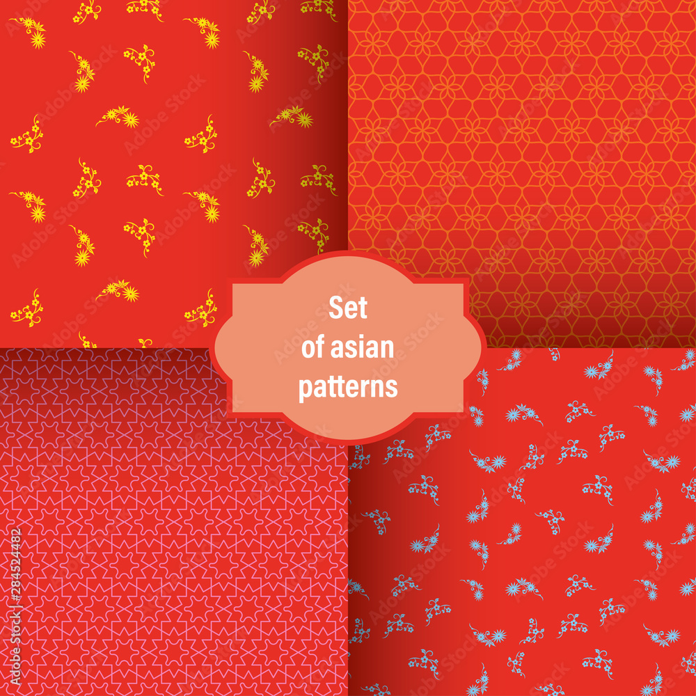 Poster modern background for decorative design. trendy art background. tile seamless asian pattern. japanes
