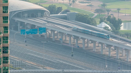 Metro station services both the Dubai Internet City and Dubai Media City districts of Dubai, as well as Golf Club timelapse