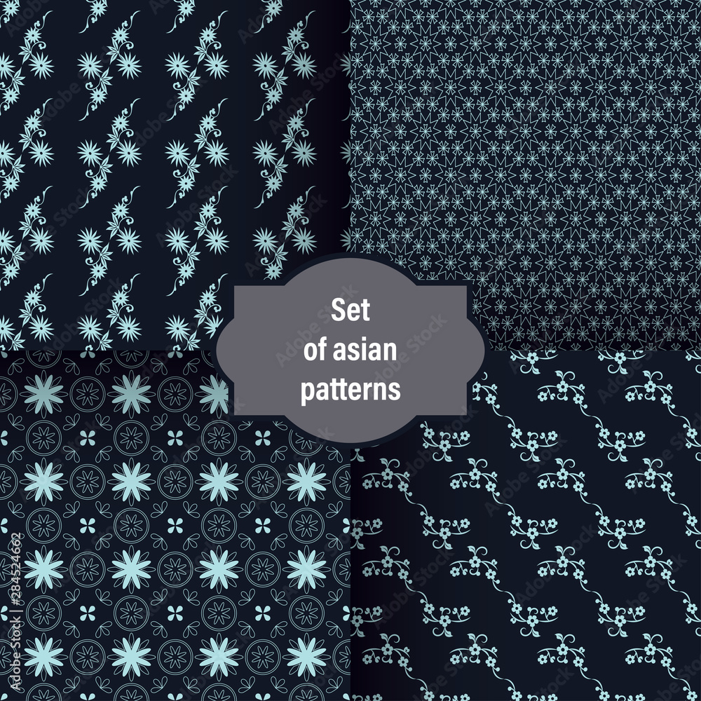 Poster modern background for decorative design. trendy art background. tile seamless asian pattern. japanes