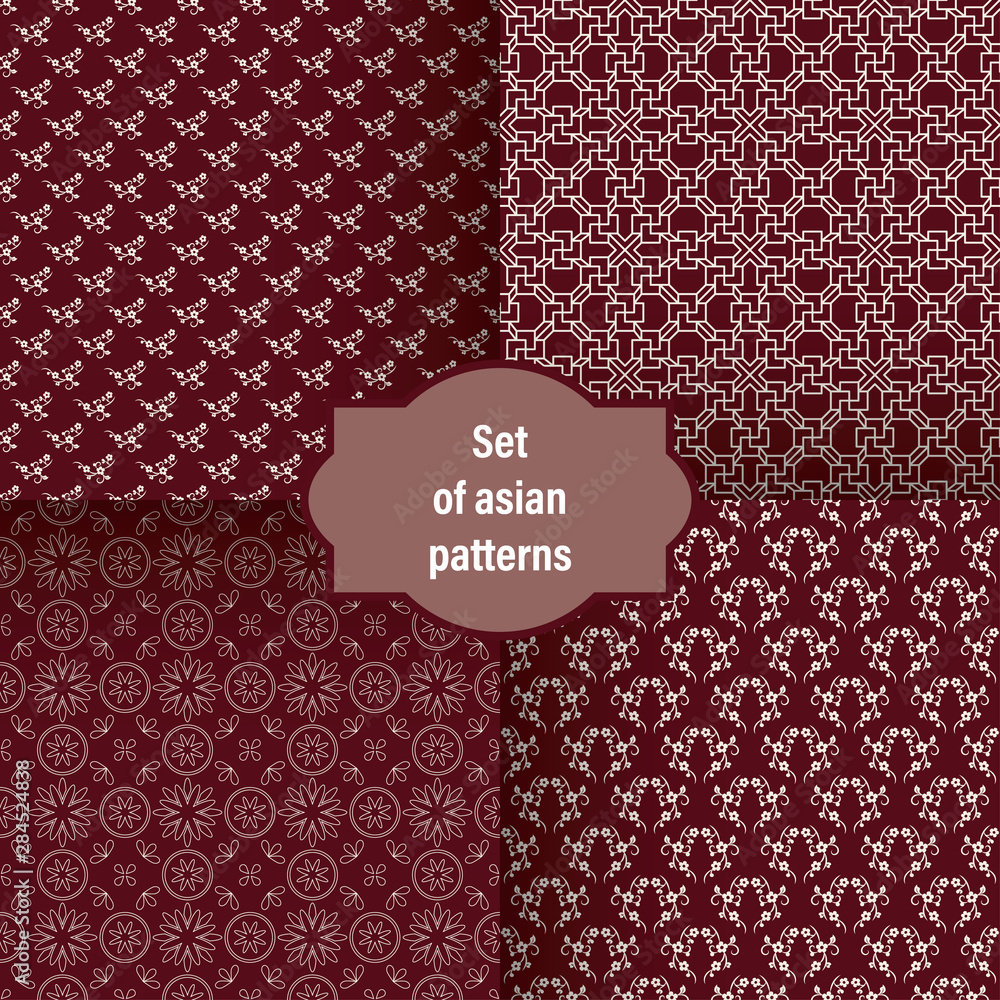 Aufkleber modern background for decorative design. trendy art background. tile seamless asian pattern. japanes