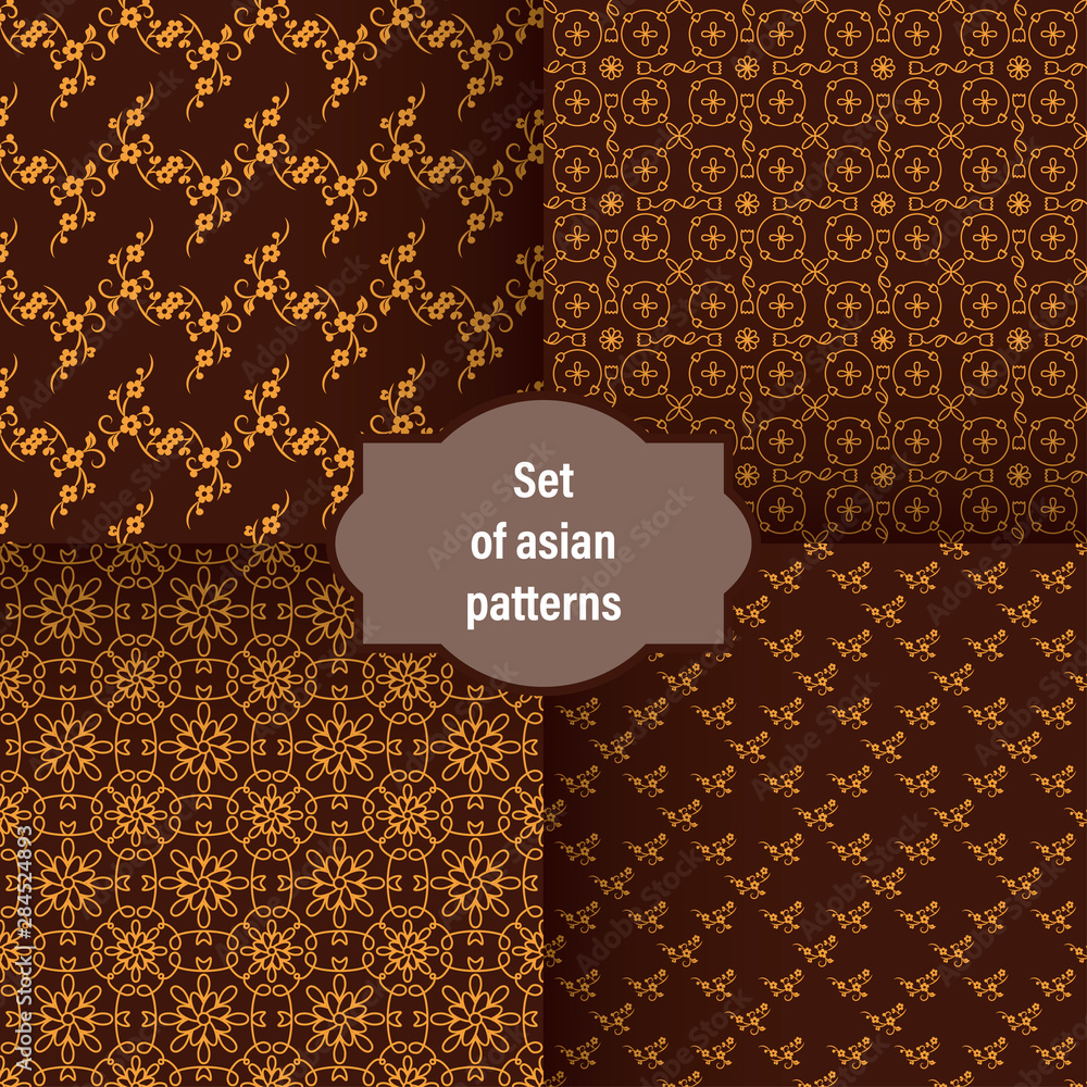 Poster modern background for decorative design. trendy art background. tile seamless asian pattern. japanes