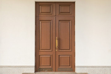 Brown wooden doubled-up door texture