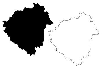 Zala County (Hungary, Hungarian counties) map vector illustration, scribble sketch Zala map