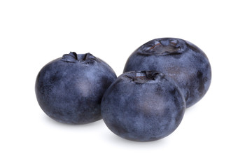 Fresh blueberries isolated on white background