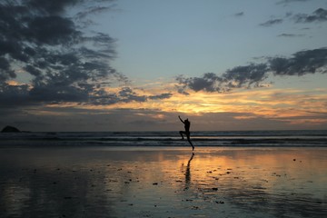 Jumping on the Beach