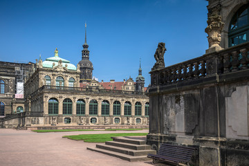 Fototapeta na wymiar Zwinger Palace, museum complex and most visited monument in Dresden, Germany