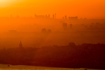 sunset at istanbul