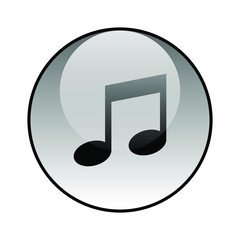 Note glass icon vector design. Music icon
