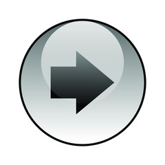 Arrow right glass icon vector design