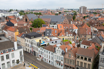 Fototapeta na wymiar aerial view of the city gent