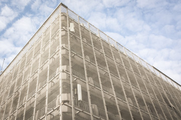 a modern car park building