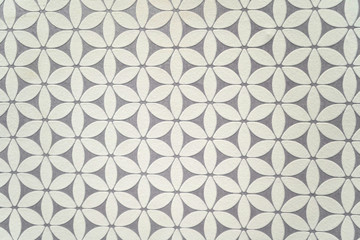 Background with abstract pattern. Gray background with white petals