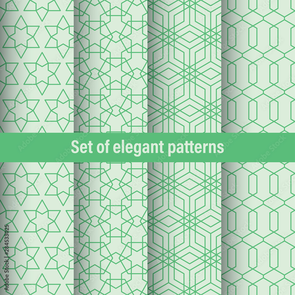 Poster vintage set, great design for any purposes. abstract vector geometric seamless pattern. modern simpl