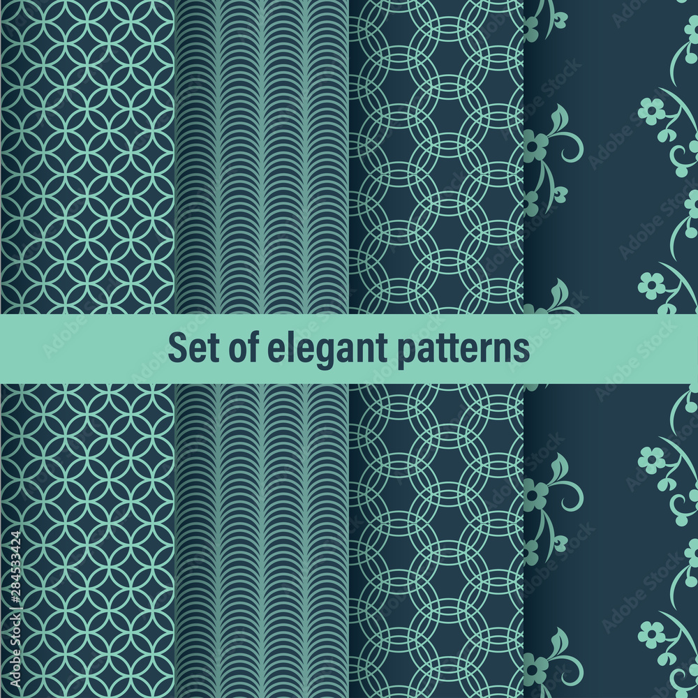 Poster vintage set, great design for any purposes. abstract vector geometric seamless pattern. modern simpl