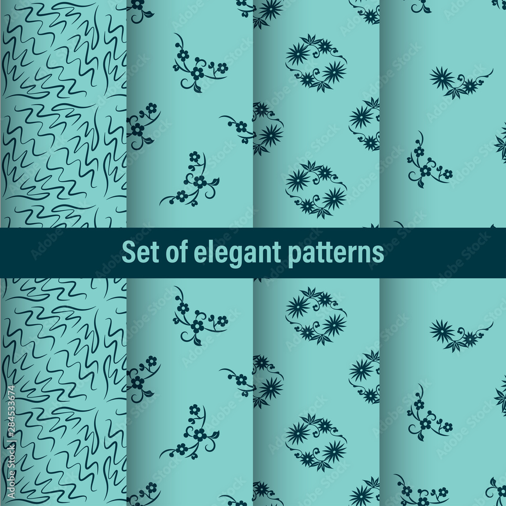 Poster vintage set, great design for any purposes. abstract vector geometric seamless pattern. modern simpl