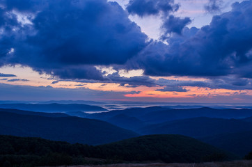 Mgły z połoniny Bieszczady