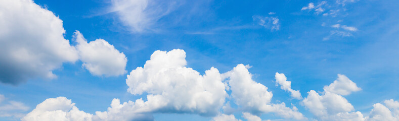Naklejka na ściany i meble panoramic blue sky and cloud summertime beautiful background