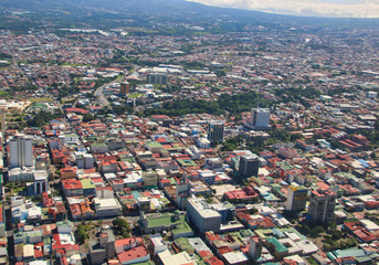 Aerial view of downtown San Jose, Costa Rica
