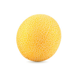 yellow melon on white background