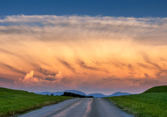 Cumulonimbus clouds in Bavaria, Germany