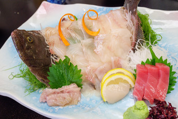 Sashimi - Japanese delicacy consisting of fresh raw fish