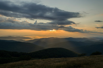 wschód słońca Bieszczady
