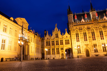 Fototapeta na wymiar Belgium Bruges at night
