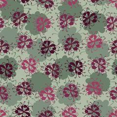 Seamless pattern with abstract spots pattern.Vector image Can be used for textile, stationary, backgrounds and wallpaper.