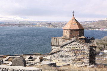 Fototapeta premium Armenia, Sevan. Surp Astvatsatsin church