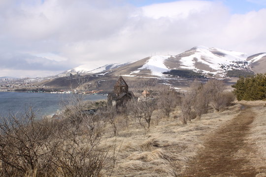 Armenia. Sevanavank (Sevan Monastery), a monastic complex located on a island of Lake Sevan in the Gegharkunik Province