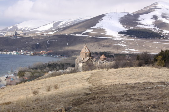 Armenia. Sevanavank (Sevan Monastery), a monastic complex located on a island of Lake Sevan in the Gegharkunik Province