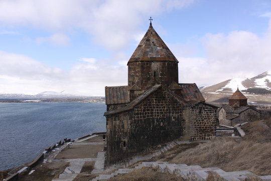 Armenia. Sevanavank (Sevan Monastery), a monastic complex located on a island of Lake Sevan in the Gegharkunik Province