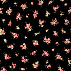 Seamless pattern of an abstract, beautiful rose,