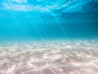 Tropical underwater ocean blue background