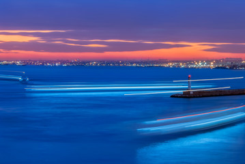 Istanbul, Turkey, 30 January 2008: City Lines, Sunset at Kadikoy
