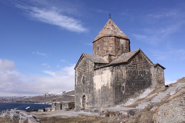 Fototapeta na wymiar Armenia, Sevan. Surp Astvatsatsin church