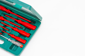 green toolbox isolated