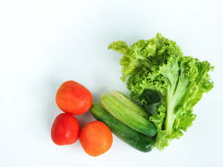 Salad vegetables for a healthy diet to lose weight.
