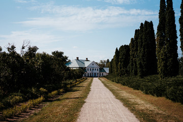 museum away through the alley in the park