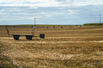 Polska wieś krajobraz pola  © Anna