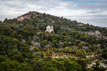 Barcelona Mountain Trees Natural View