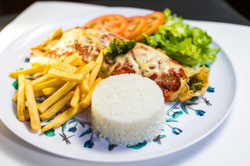 healthy food and mouthwatering taste