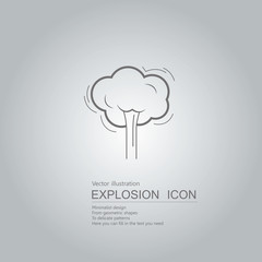 Vector drawn smoke. The background is a gray gradient.